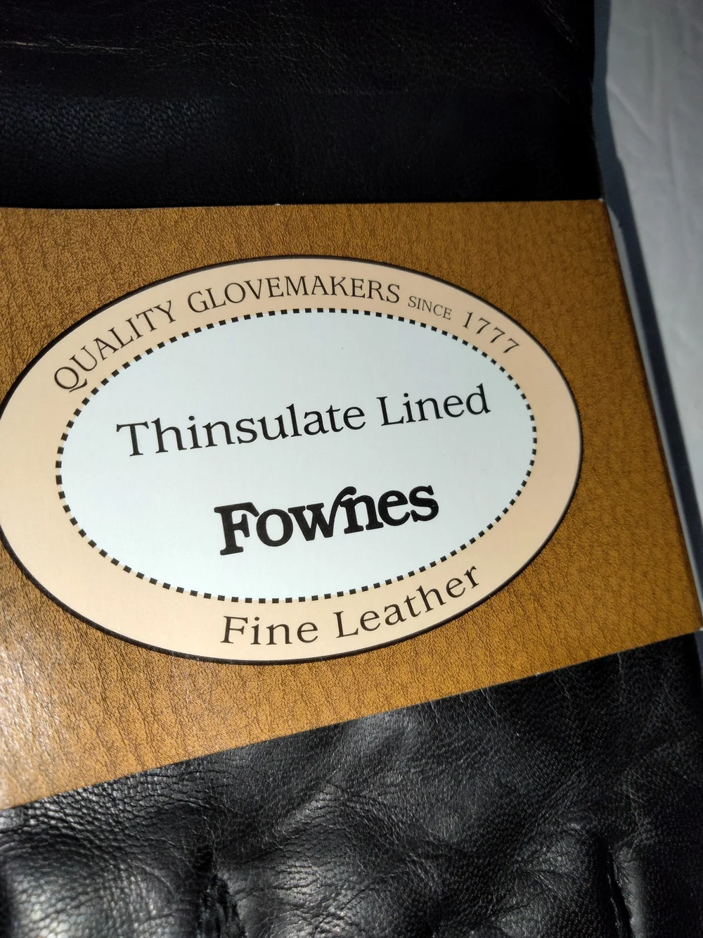 Fownes (Size L) Thinsulate-Lined Black Leather Classic Women’s Gloves (NEW-NWT)